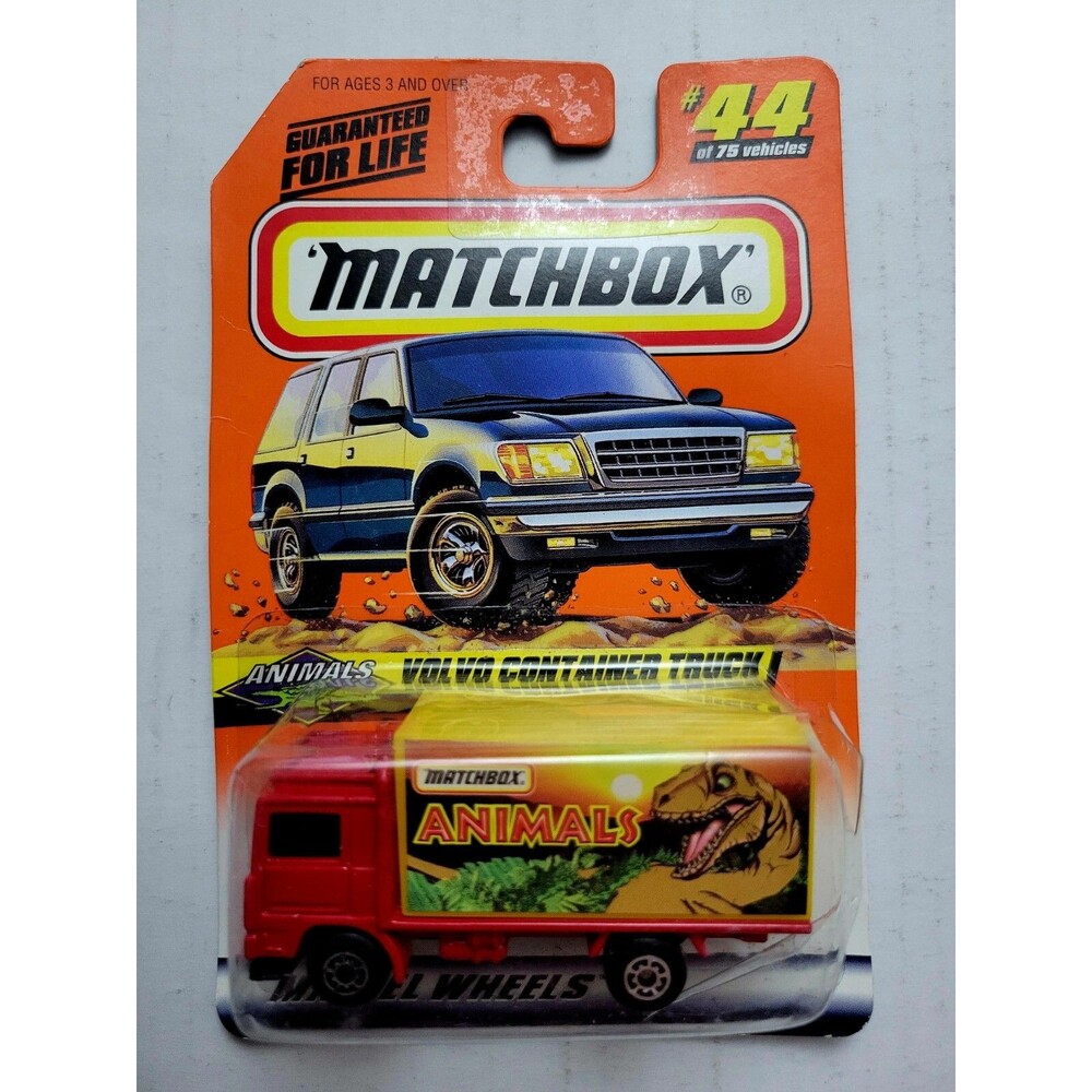 Matchbox Volvo Container Truck #44 1998 ANIMALS Series Red /Sealed, New (other)